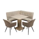 HTI-Living Eckbankgruppe Joschka 4-tlg. Taupe Cord Webstoff Bild 2