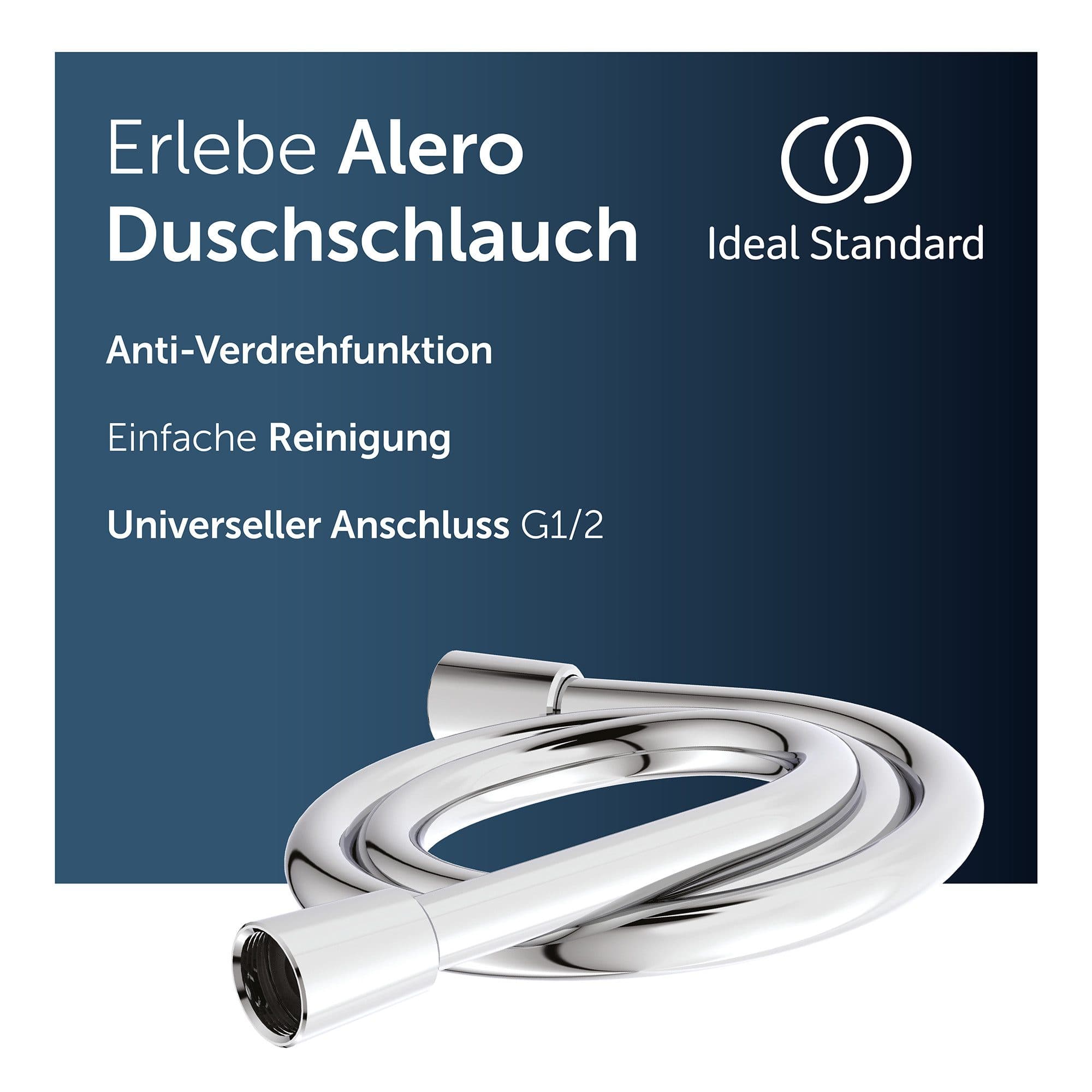 Ideal Standard Brauseschlauch Alero Chrom Anti-Verdrehfunktion - Bild 2