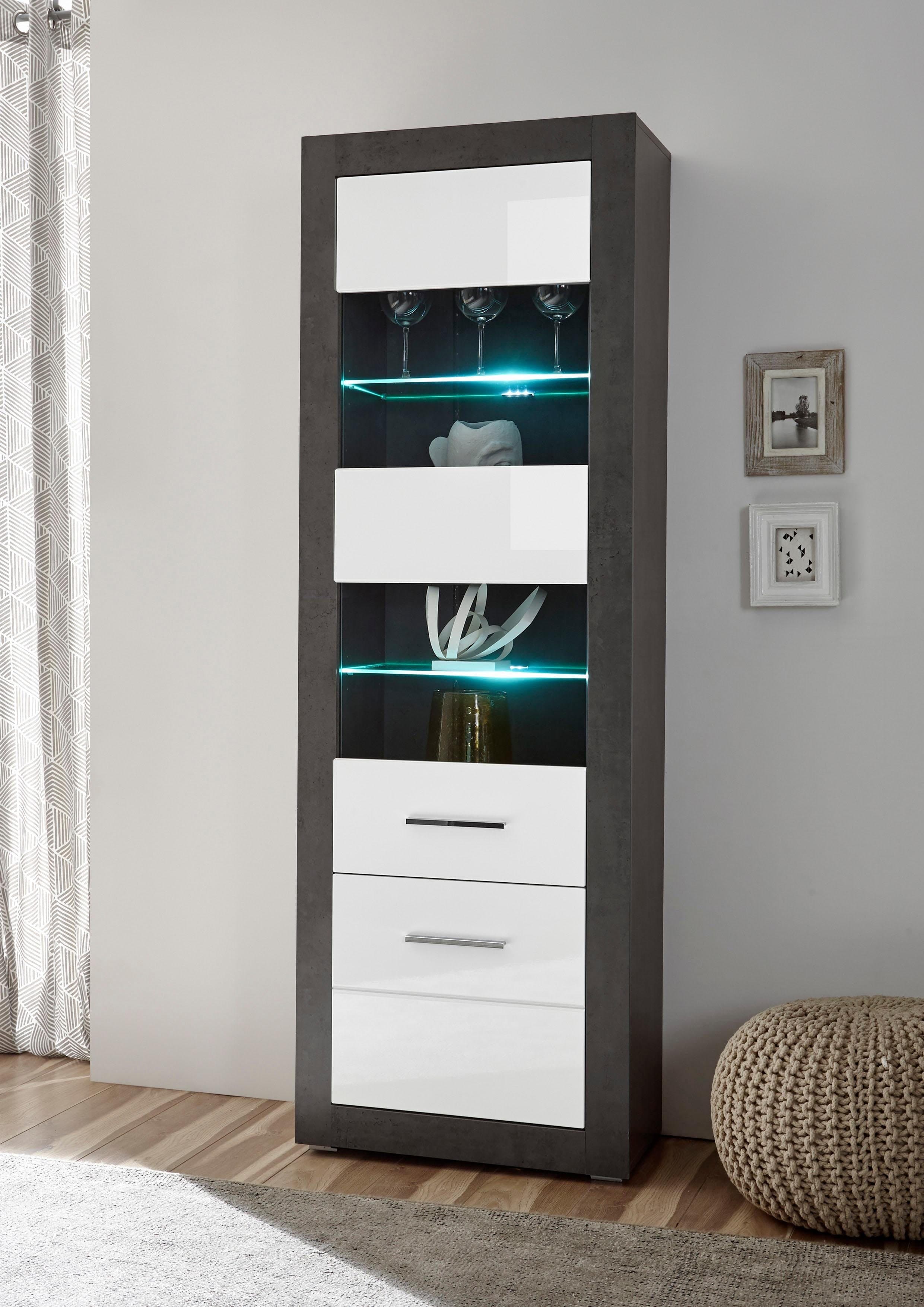 Vitrine INOSIGN "Etero" Schwarz Weiß Hochglanzfronten - Bild 2