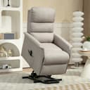HOMCOM Elektrischer Relaxsessel mit Aufstehhilfe Beige Bild 2