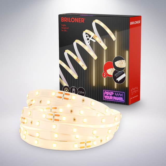 Briloner Leuchten LED Lichtleiste Pimp your Panel Warmweiß, Selbstklebend
