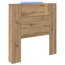 vidaXL Bett Kopfteil Artisan-Eiche mit LED und Regal Bild 2
