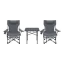 casa.pro Klappstuhl-Set 3-tlg. Grau Textilgewebe mit Tisch Bild 2