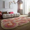 FLAIR RUGS Spiral Teppich Rosé 100% Wolle Handgetuftet Bild 2