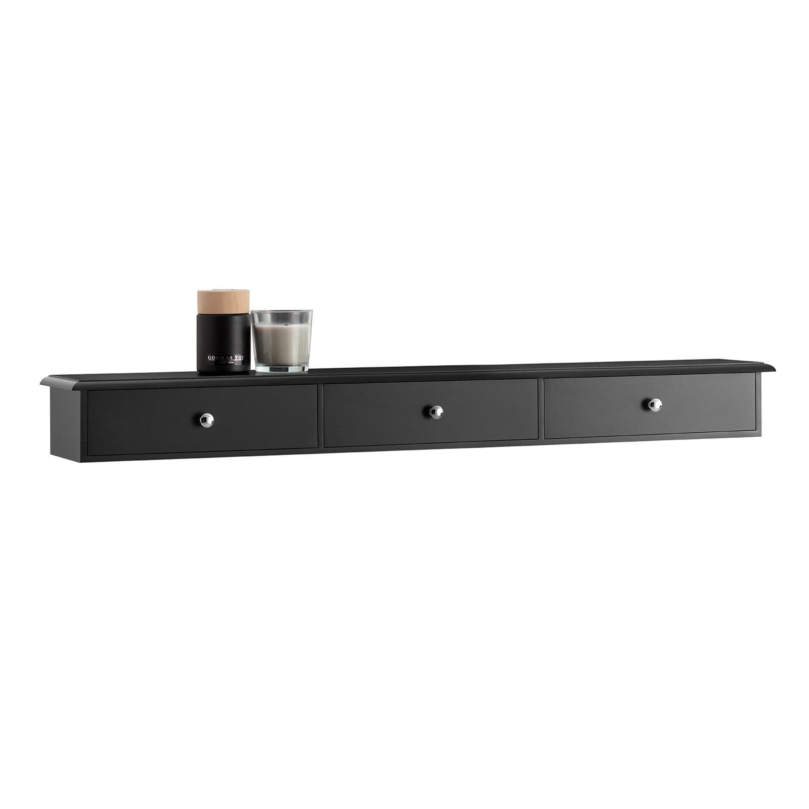 SoBuy Hängeschrank FRG43 Wandschrank mit Schubladen Weiß/Schwarz - Bild 2