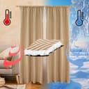 LMaxhome Verdunkelungsvorhang Gesteppt Thermovorhang Beige Bild 2
