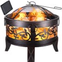 Gardebruk Feuerschale Feuerkorb Garten Funkenschutz Abdeckung Ø67cm Rost-Optik Grill Bild 2