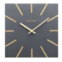Holzwerk Eckige Designer Holz Quarzwanduhr Braun/Grau/Beige Bild 2