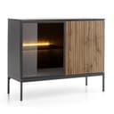 Lomadox Kommode SIBARI-160 Schwarz mit LED-Beleuchtung Bild 2