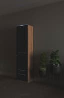 Priess Kleiderschrank Barcelona Braun/Schwarz mit Spiegel Bild 2