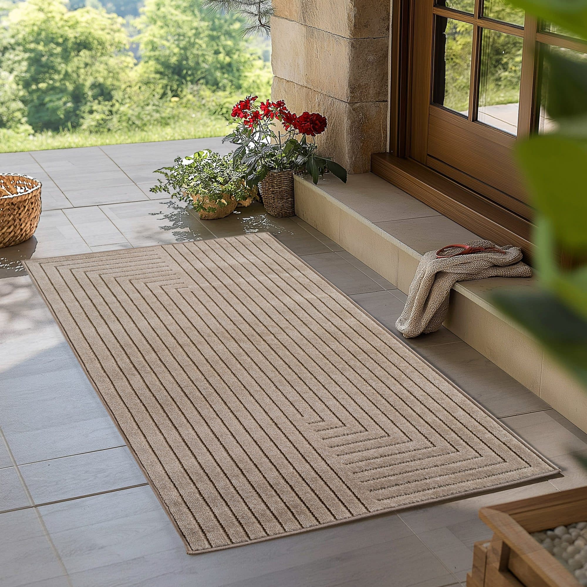 Teppium Skandinavischer 3D-Teppich Rechteckig 5 mm Indoor Outdoor Wetterfest - Bild 2