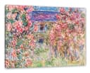 Pixxprint Leinwandbild Claude Monet Das Haus in den Rosen Bunt Bild 2