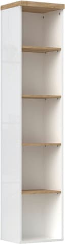 Aktenregal INOSIGN Easy Bücherregal Standregal Büro Zuhause Weiß Hochglanz Lack Eiche Cadiz Dekor Bild 2