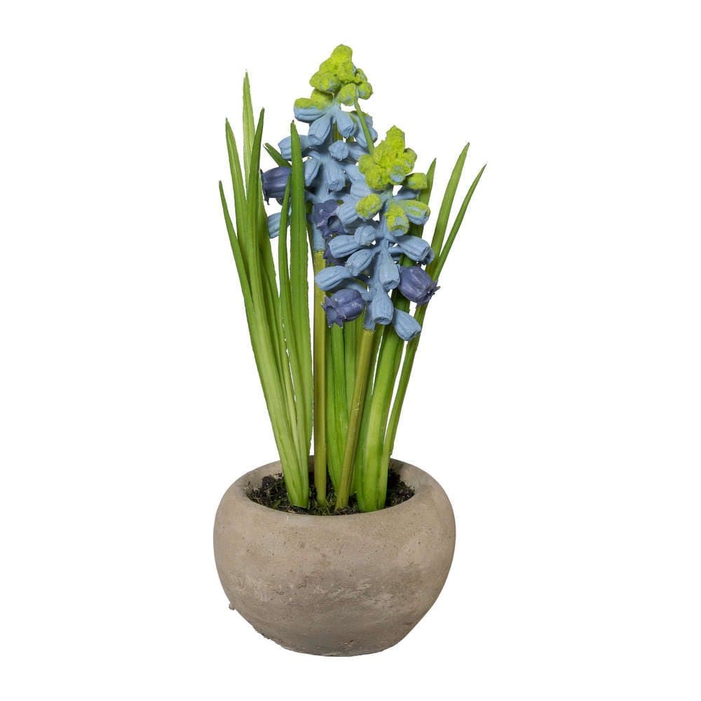 Gasper Kunstblume MUSCARI Blau im Zementtopf