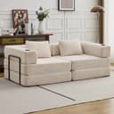 Leawin Schlafsofa 2-Sitzer Chenille Wohnzimmer Sofa Bild 2