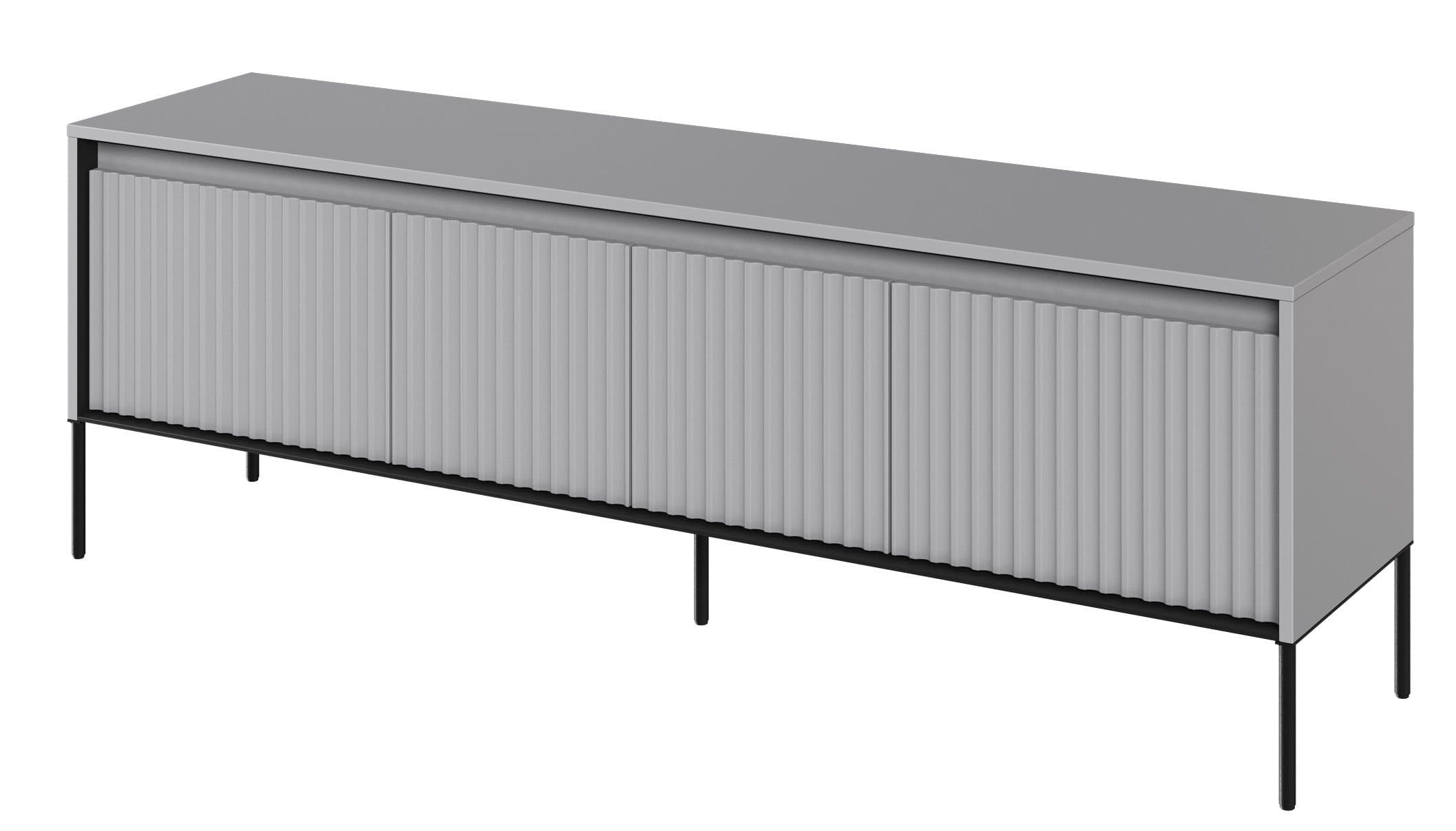 Compleo TV-Schrank FLORE Grau 4 Türen Push-to-open Modern - Bild 2