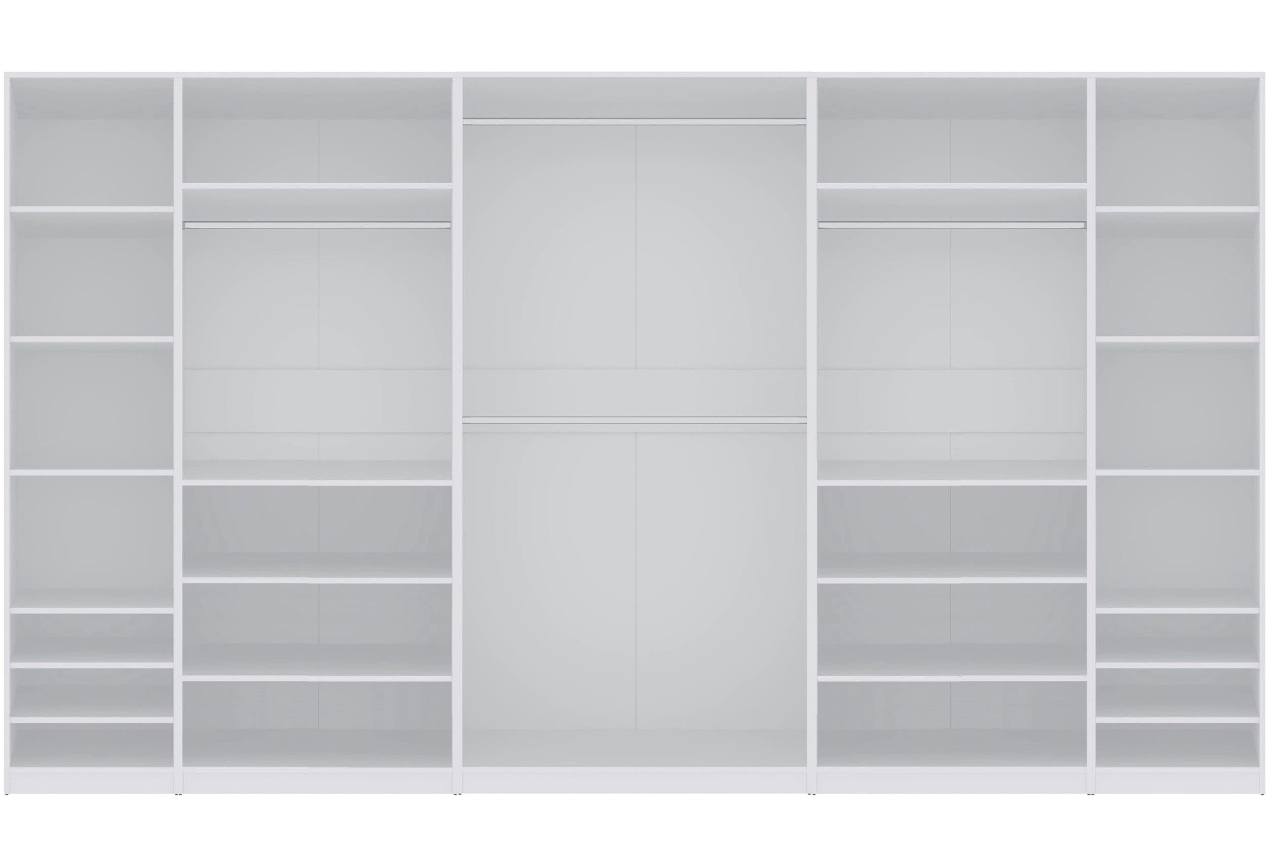 Marmex Möbel Mehrzweckschrank-Set TRES SET X/B Weiß 5-tlg. mit 4 Kleiderstangen - Bild 2