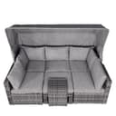 BRAST Sonneninsel Lounge Set Grau Polyrattan mit LED Dach Bild 2