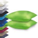 NatureMark Kissenbezüge 2er Pack Mikrofaser Grün 40x40 cm Bild 2