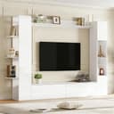 HAUSS SPOLE Wohnwand mit TV-Schrank Weiß Hochglanz Bild 2