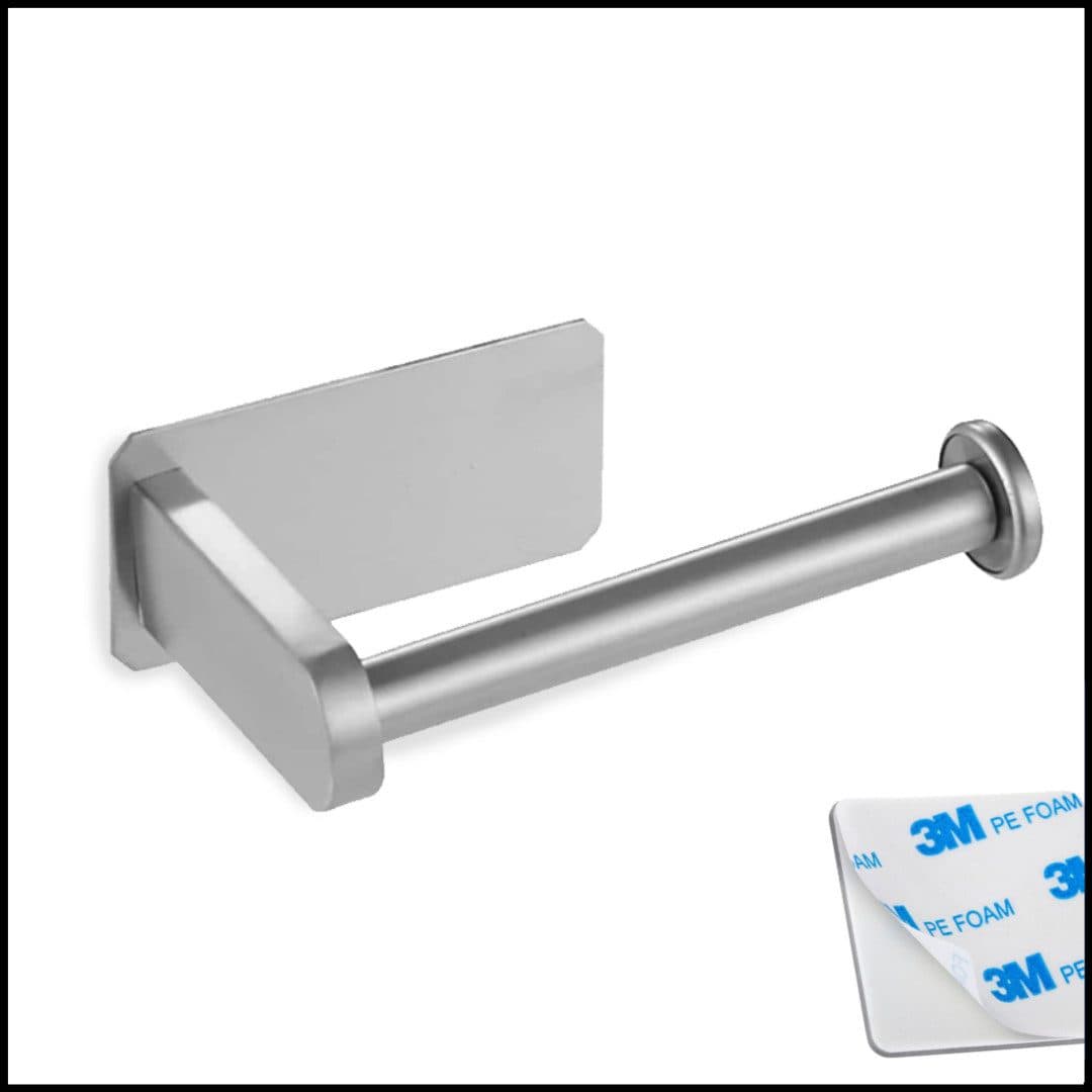 LIVINA HOME Toilettenpapierhalter Selbstklebend Edelstahl Silber - Bild 2
