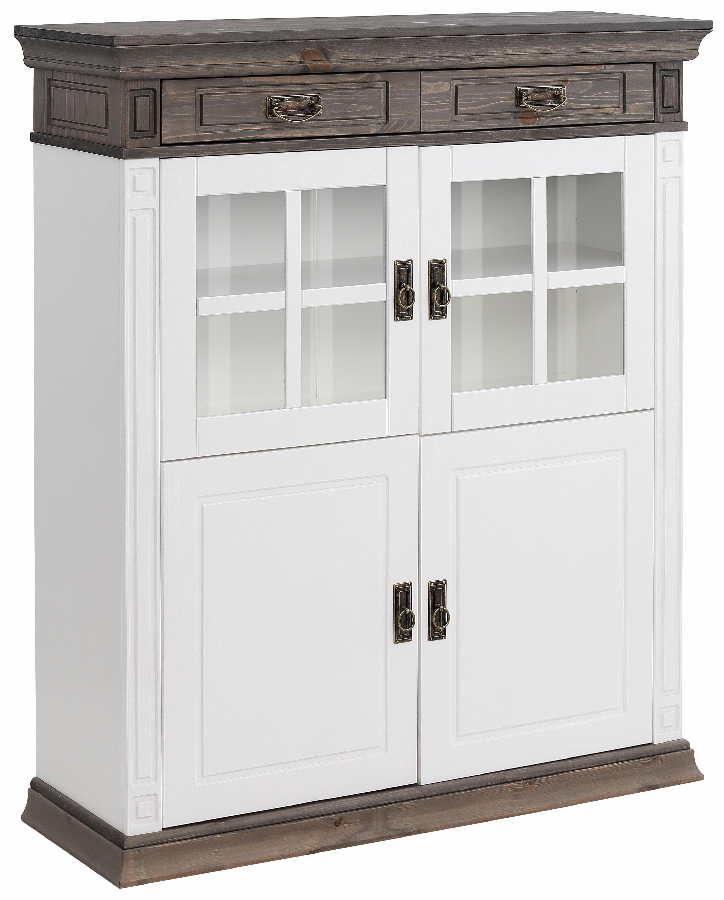 OTTO HOME Highboard Vinales Weiß Wengefarben Modern - Bild 2