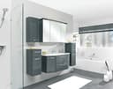 Saphir Badmöbel-Set Quickset 327 5-teilig Anthrazit Hochglanz mit LED-Spiegel Bild 2