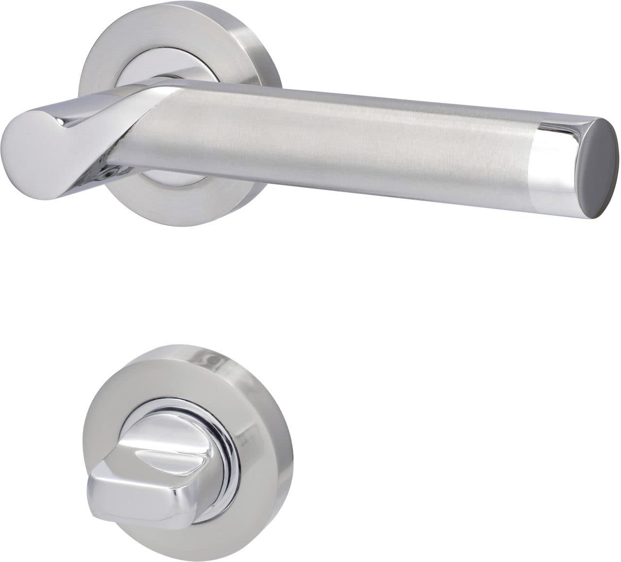 Alpertec WC-Rosettengarnitur Solid 1 Edelstahl Satiniert