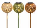 formano 3er Set Solar LED Gartenstecker Metall Kugel Bild 2