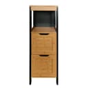 HTI-Living Badschrank Jerik Schwarz Holzoptik 2 Schubladen Bild 2