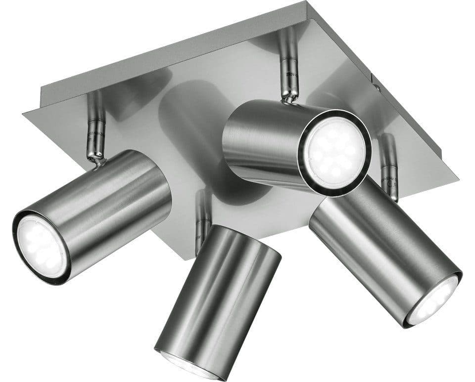 Trio Leuchten LED Deckenstrahler 4er Spot Marley GU10 nickel matt