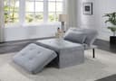 ATLANTIC HOME COLLECTION Schlafsofa Finn Grau mit Verstellbarer Lehne Bild 2