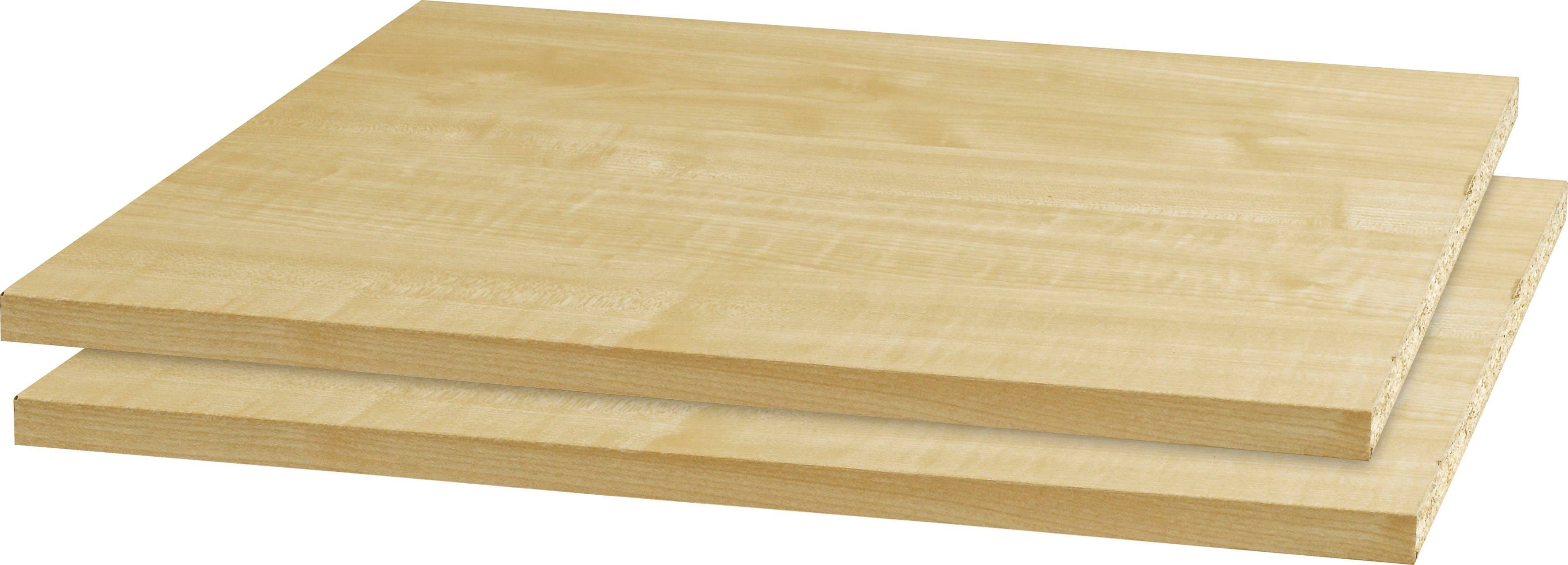 PRIESS Einlegeboden Set 2-tlg. Ahornfarben Holzwerkstoff