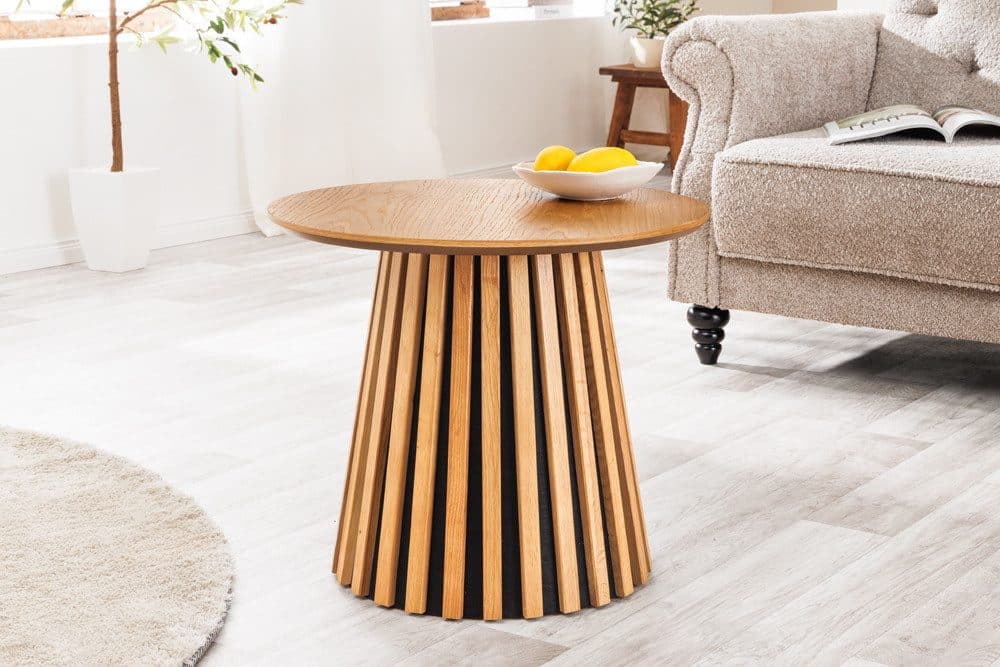 riess-ambiente Couchtisch VALHALLA WOOD 50cm rund Eiche Japandi - Bild 2
