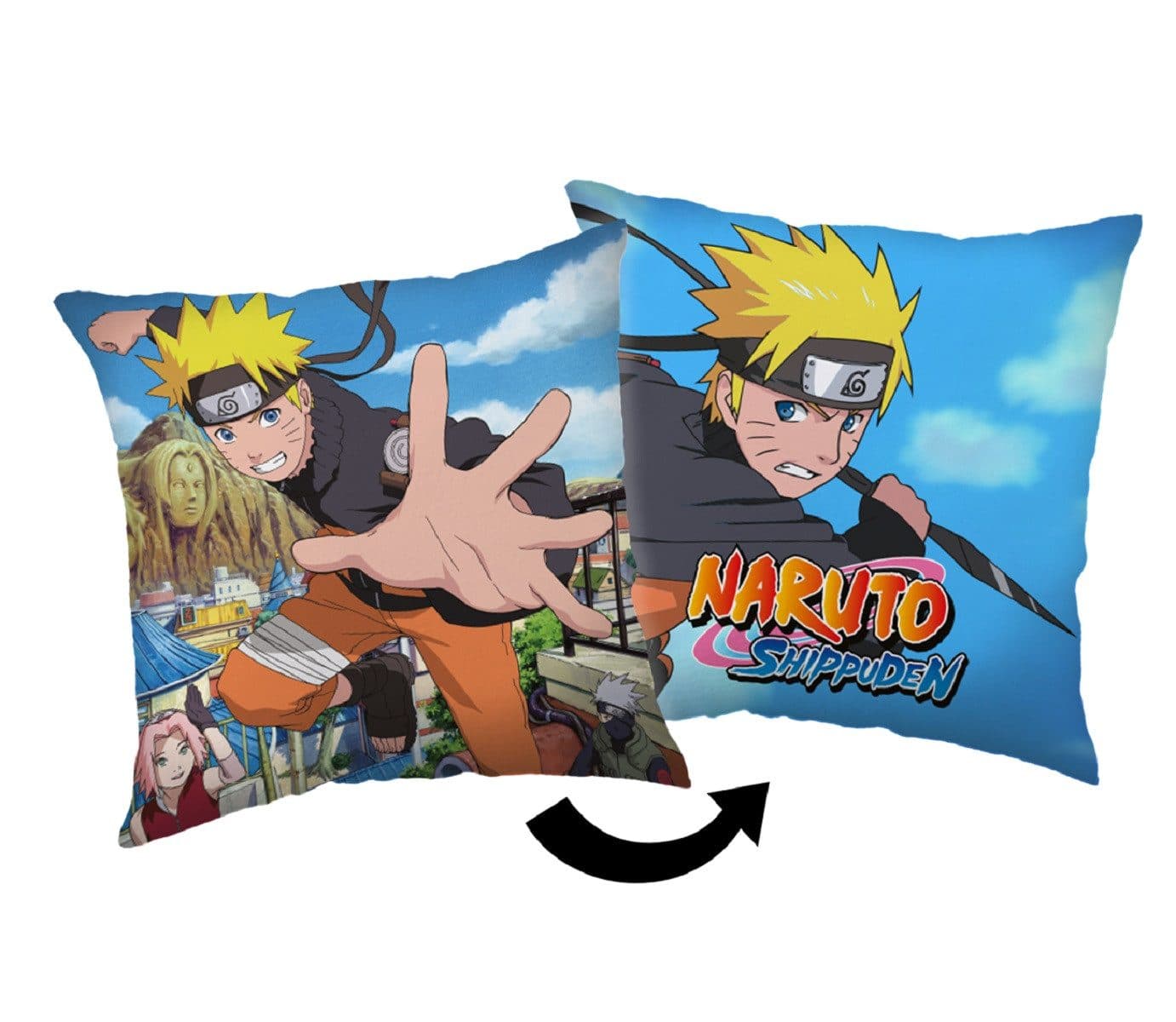 Naruto Dekokissen Kopfkissen 1 Stück Premium Dekokissen mit beidseitigem Digitaldruck