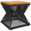 vidaXL Tisch Schwarz Massivholz Stahl Modern Bild 2