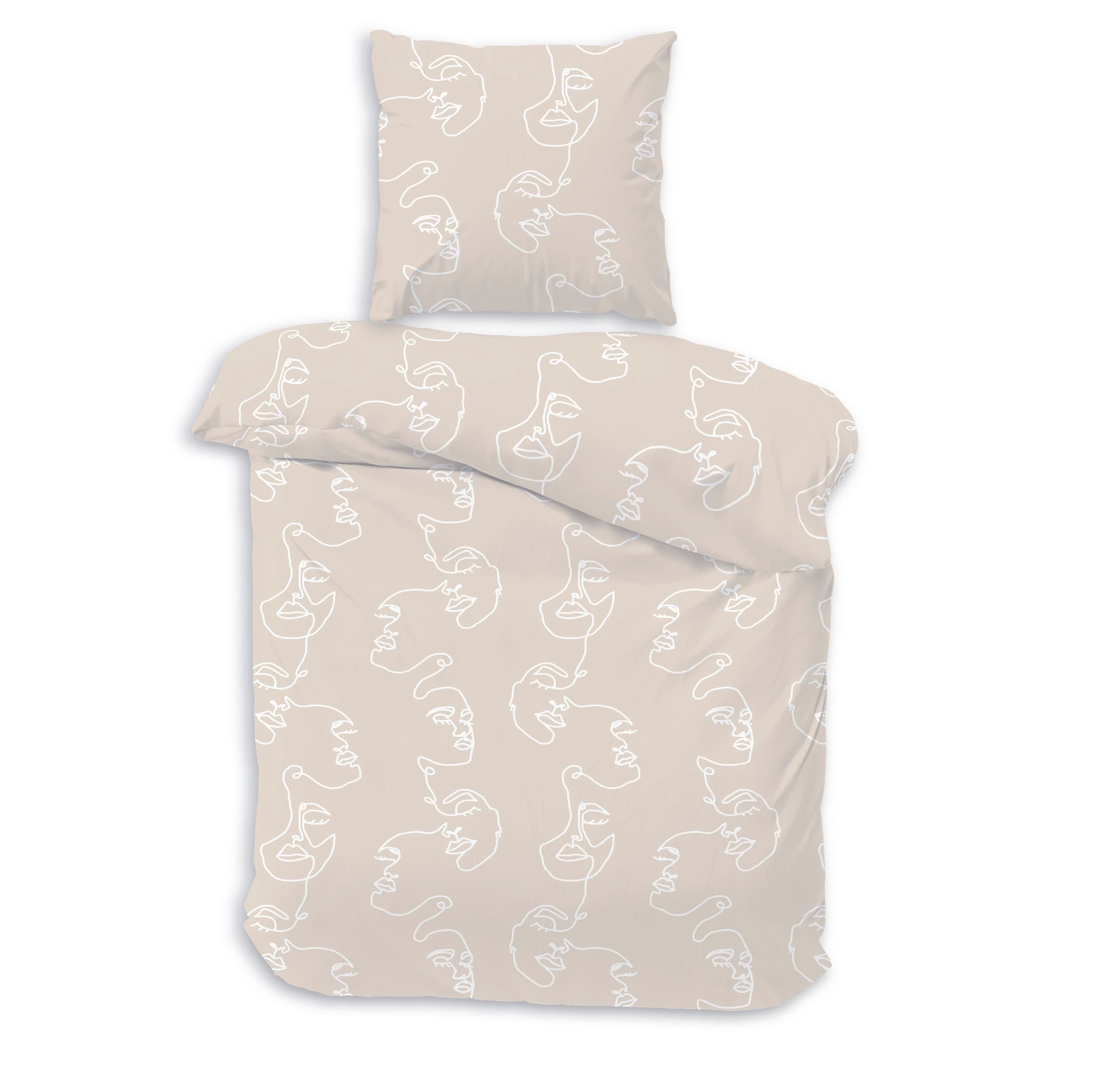 Träumschön Premium Bettwäsche Baumwolle Beige/Blau/Grau Modern - Bild 2