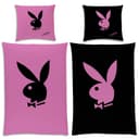 BERONAGE Wendebettwäsche Playboy Bunny Rosa/Schwarz 100% Baumwolle Bild 2