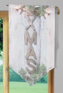 Home Wohnideen Gardine Voile Braun Xmas Motiv 80x40 cm Bild 2