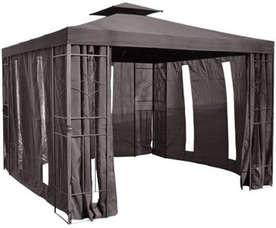 habeig Pavillon-Seitenteile 4er Set Anthrazit mit Reißverschluss - Bild 2