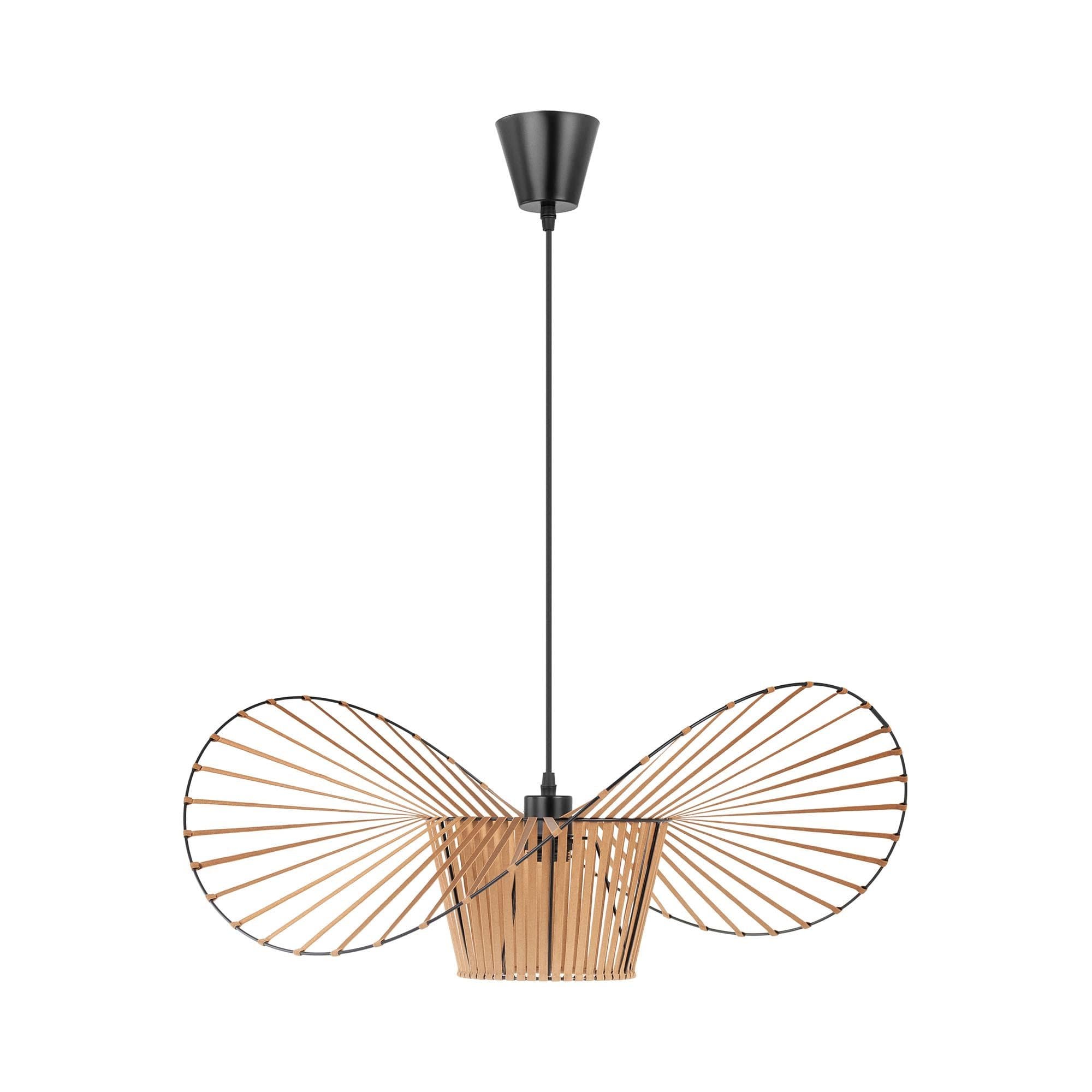 Uniprodo Pendelleuchte E27 40W offener Schirm beige - Bild 2