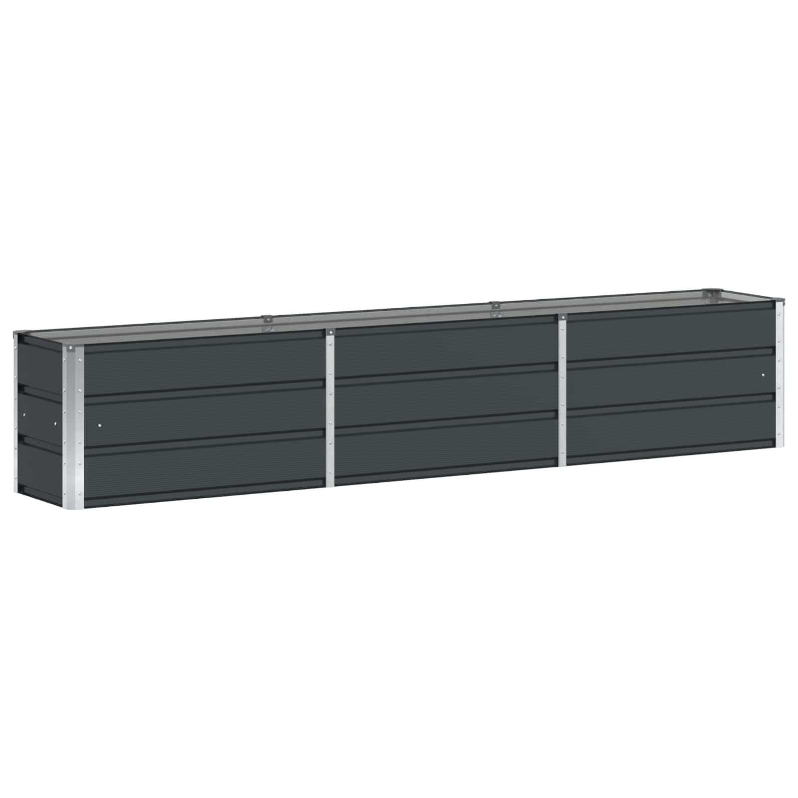 vidaXL Blumentopf Pflanzkübel Anthrazit 240 x 40 x 45 cm Stahl - Bild 2
