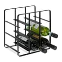 relaxdays Weinregal Metall Schwarz für 9 Flaschen Industrial Design Bild 2