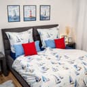 Janine Bettwäsche Mako-Baumwolle Mako-Satin Segelboote Blau Bild 2