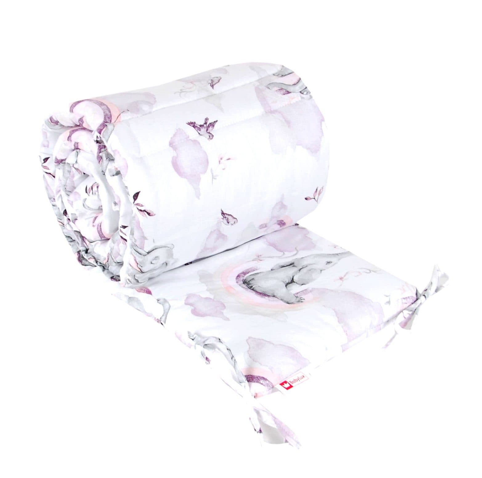 BabyLux Bettnestchen Rosa mit Bindebändern für Babybett