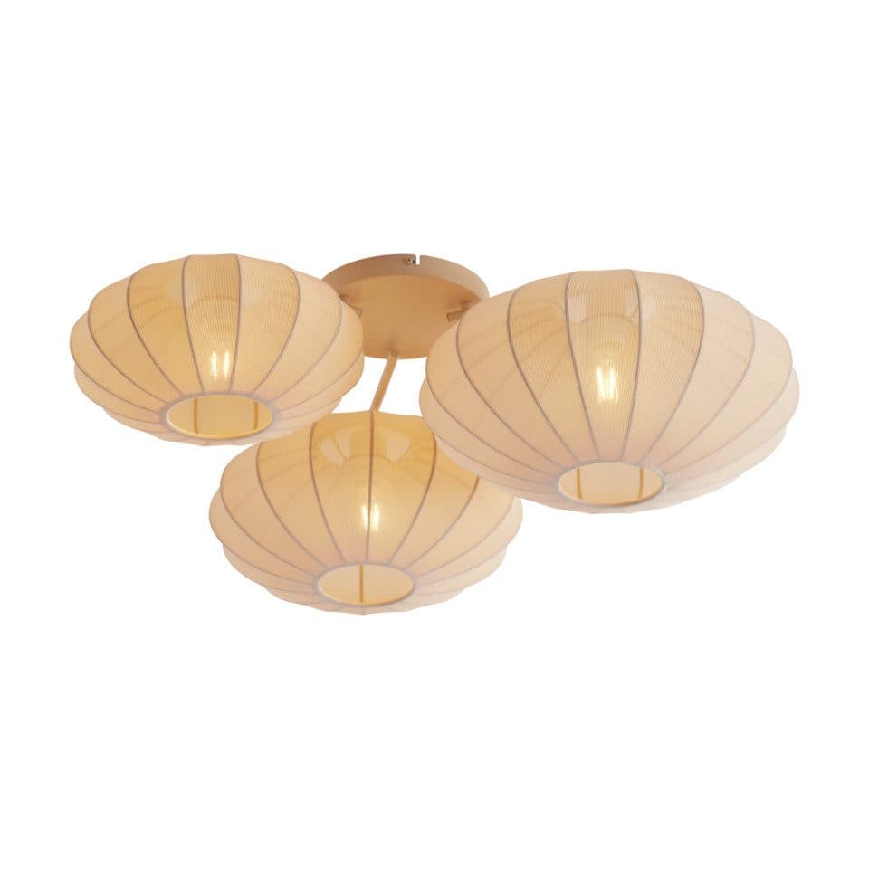 Qazqa Deckenleuchte Bida Beige Stahl Japandi - Bild 2