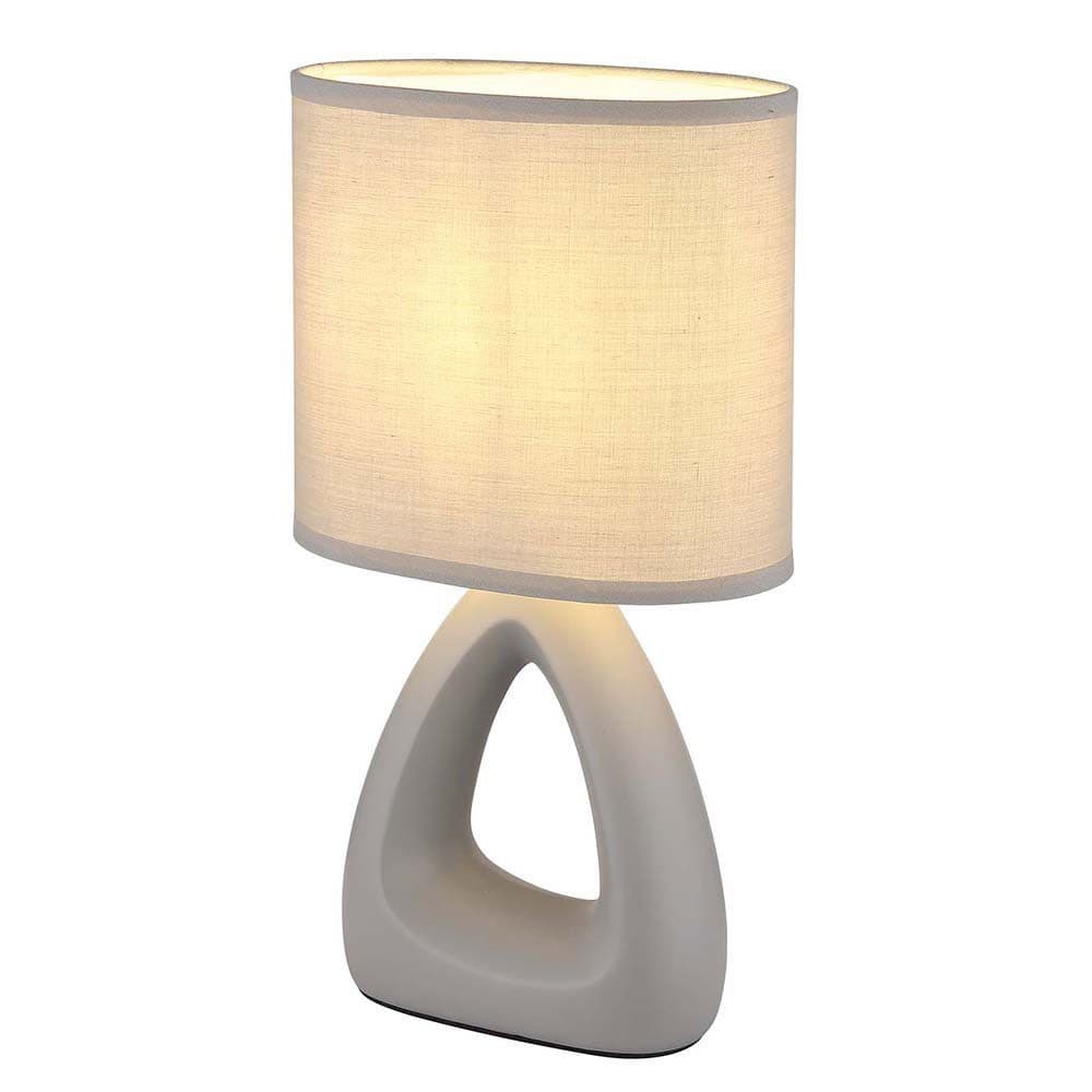 GLOBO LIGHTING LED Tischleuchte Grau Keramik Textil - Bild 2