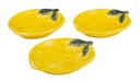 Levandeo Dekoteller 3er Set Zitrone Keramik 16cm Gelb/Grün Bild 2