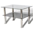 vidaXL Couchtisch mit Glasablage Bild 2