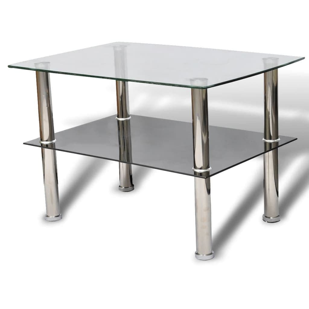 vidaXL Couchtisch mit Glasablage - Bild 2